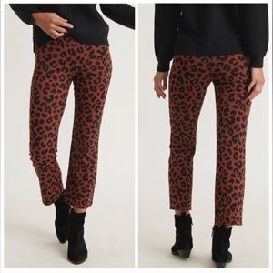 Marine Layer Valencia Kick Flare Pants Cheetah Print - New With Tags